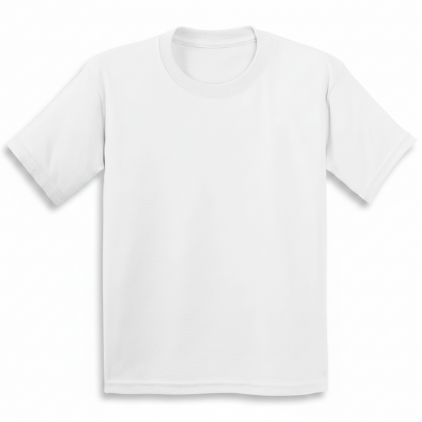 White t-shirt on a white background