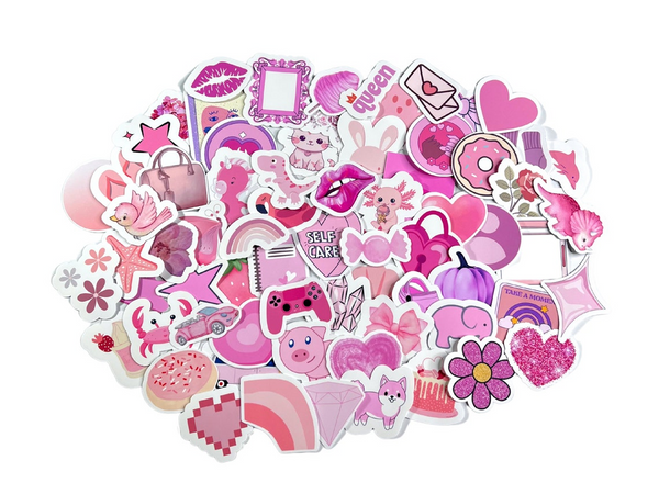 Pink Aesthetic Sticker Pack | 70 Matte Vinyl Decals