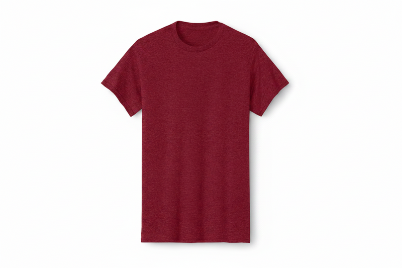 Cherry Red t-shirt on a white background