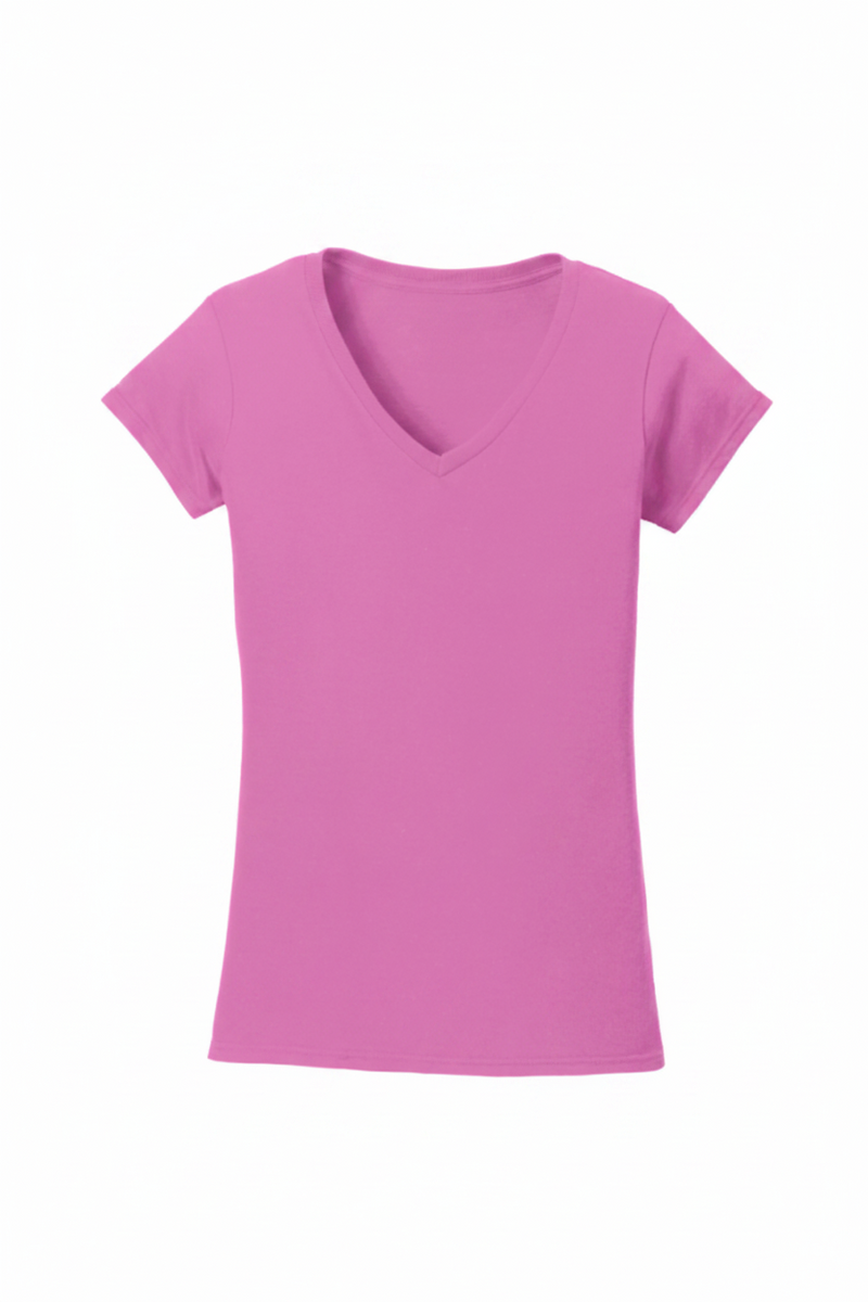 Pink t-shirt on a white background