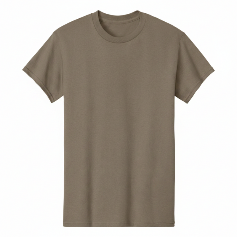 Brown t-shirt on a white background