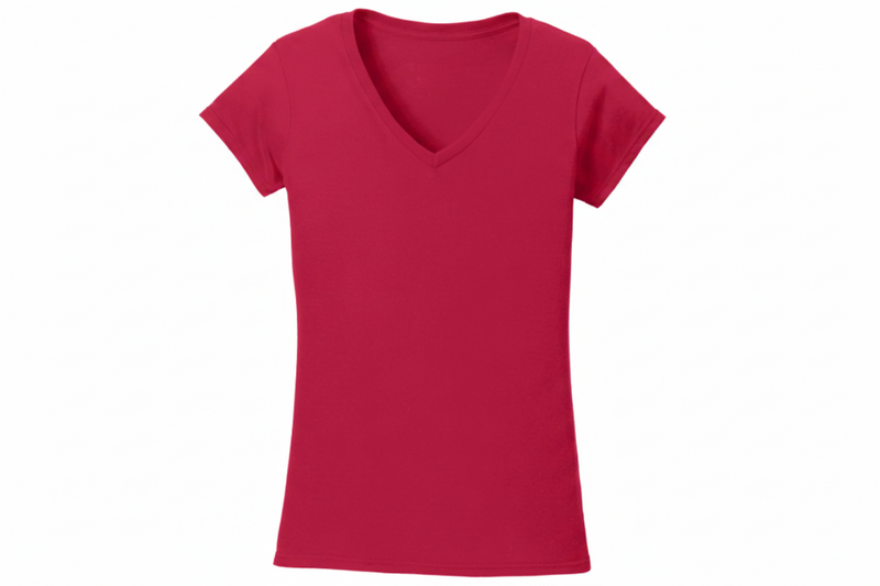 Red t-shirt on a white background