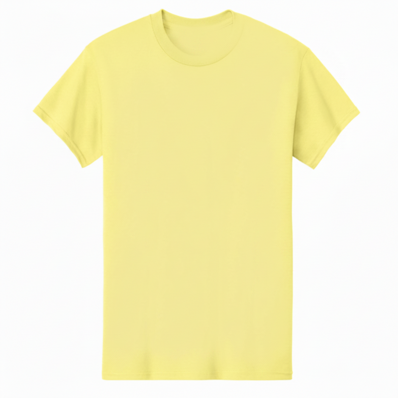 Yellow t-shirt on a white background