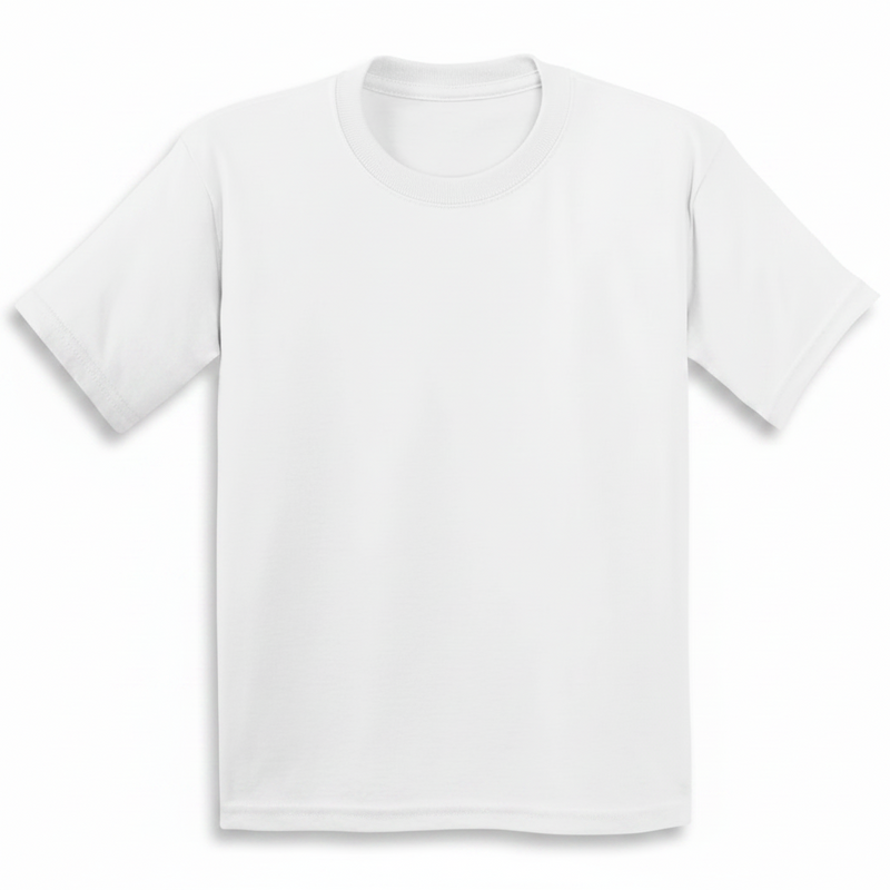 White t-shirt on a white background