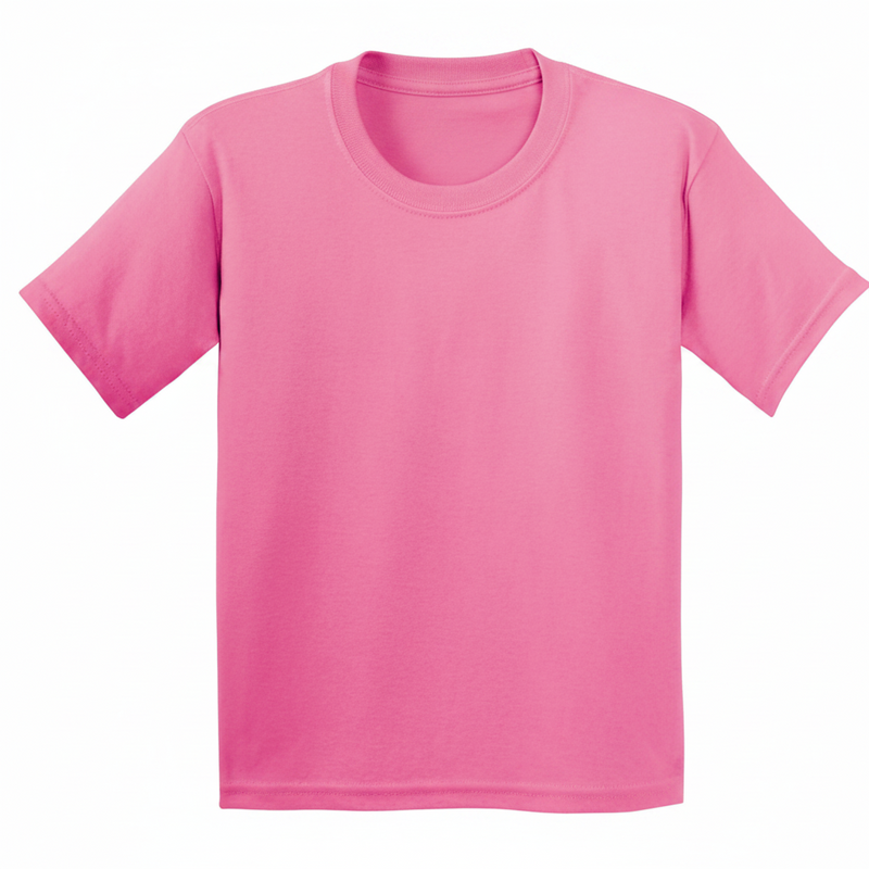 Pink t-shirt on a white background