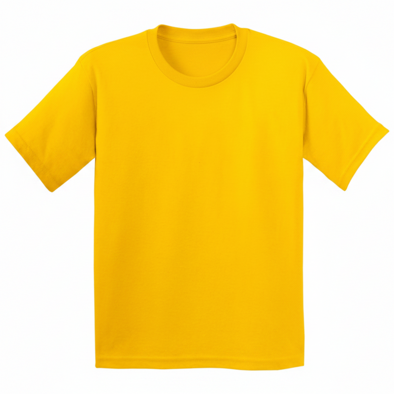 Yellow t-shirt on a white background