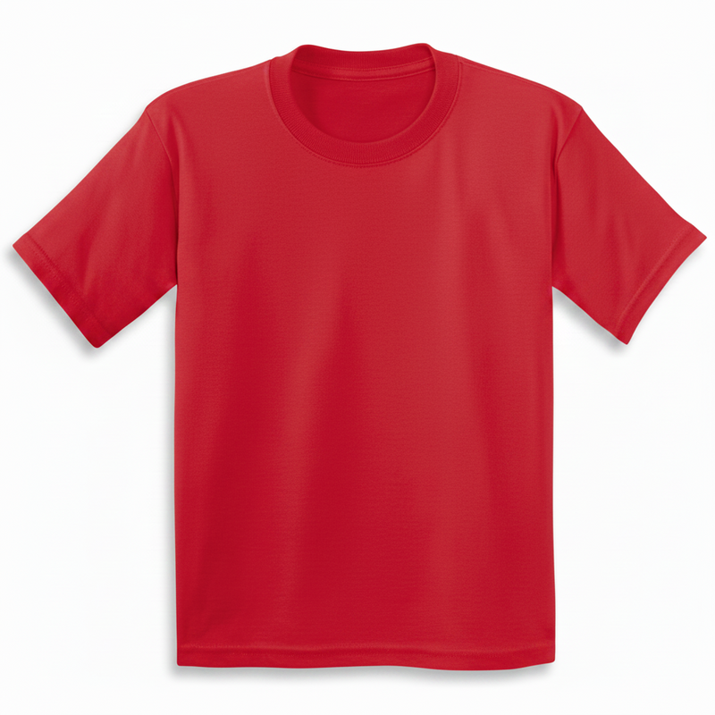 Red t-shirt on a white background