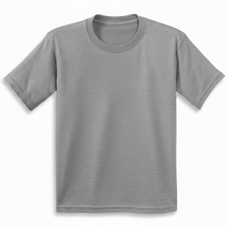 Gray t-shirt on a white background