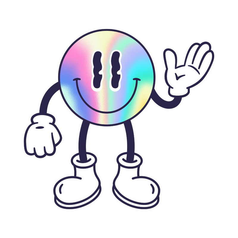43 Pack Holographic Vinyl Stickers, Random Glossy Decals