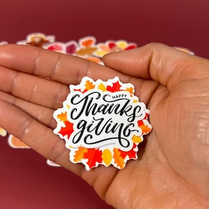 25 Pack Thanksgiving Planner Stickers, Waterproof Autumn Vinyl Decals