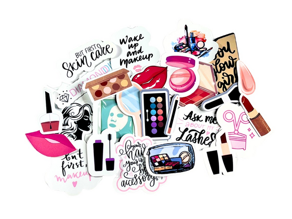 26 Pack Cosmetic Vinyl Stickers, Planner, Laptop, Scrapbooking
