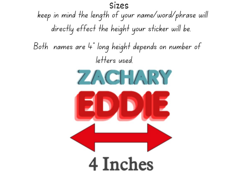 Custom Vinyl Name Sticker, Waterproof Matte Labels