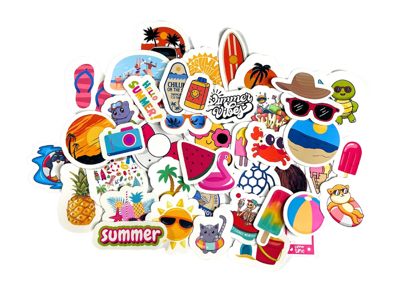 45 Pack Summer Vacation Stickers, Matte Waterproof Stickers
