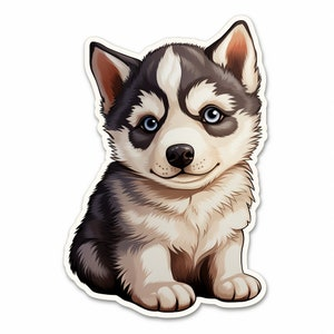 Cute Puppy Stickers, Waterproof Vinyl Decals, Pet Lover Gift, 8 Pack