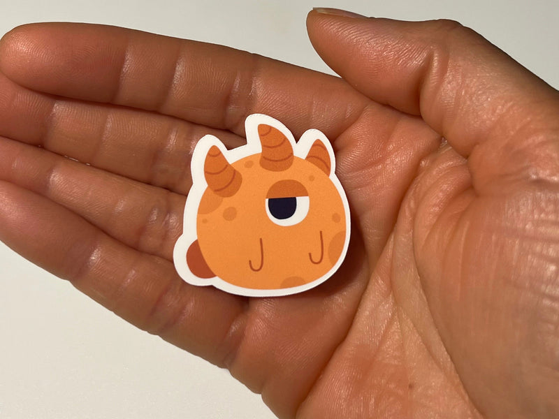 29 Glossy Vinyl Little Monster Stickers, Kids Gift, Waterproof