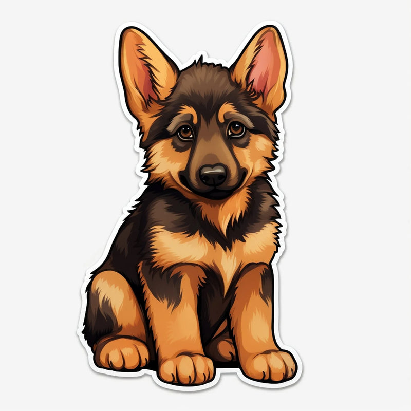 Cute Puppy Stickers, Waterproof Vinyl Decals, Pet Lover Gift, 8 Pack