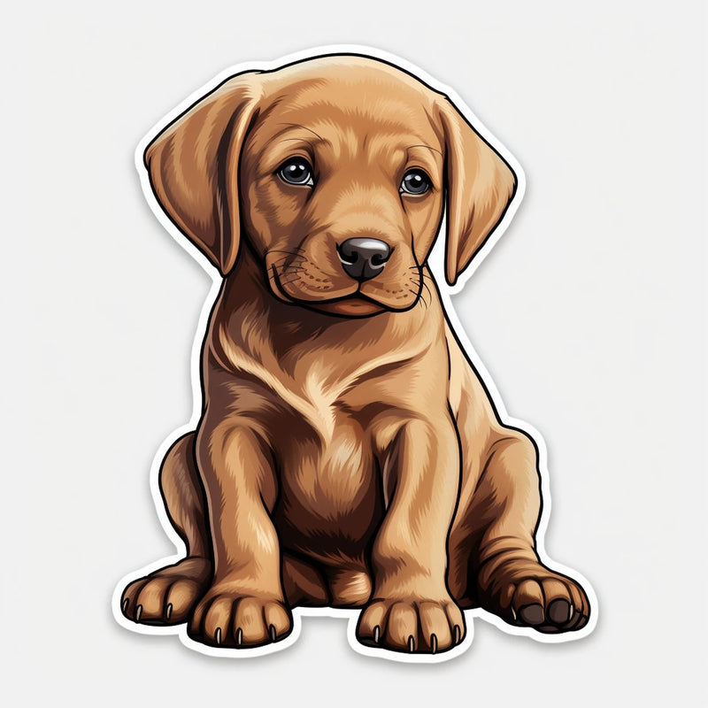 Cute Puppy Stickers, Waterproof Vinyl Decals, Pet Lover Gift, 8 Pack