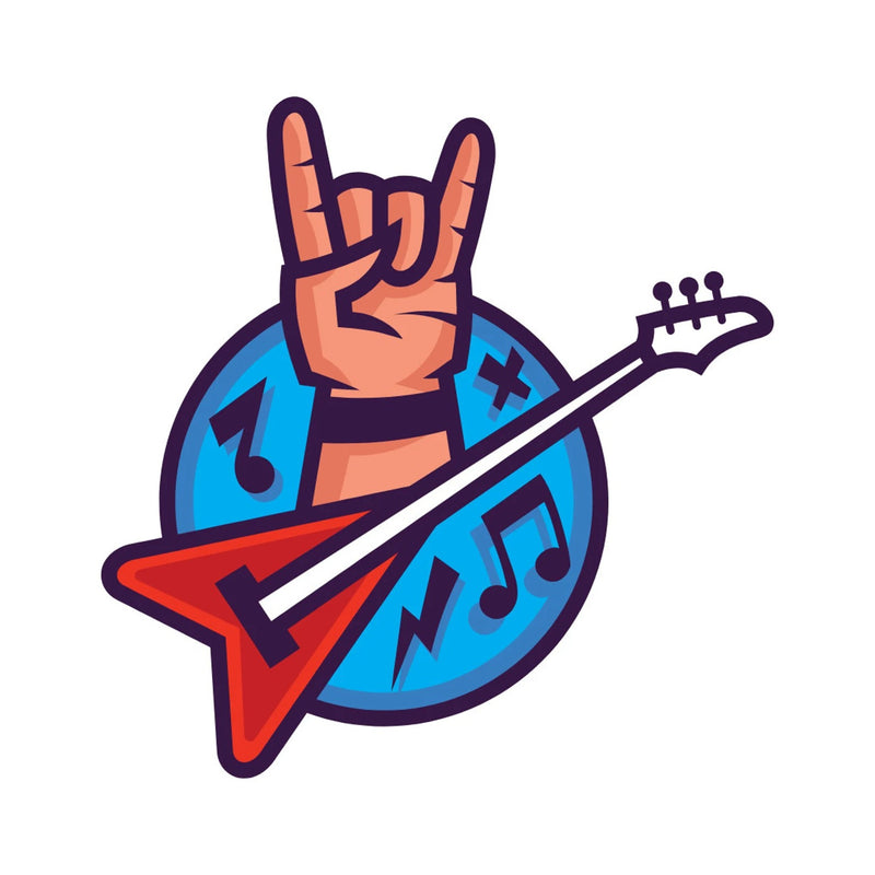 24 Pack Rock Music Stickers, Matte Finish, Waterproof Vinyl Decals