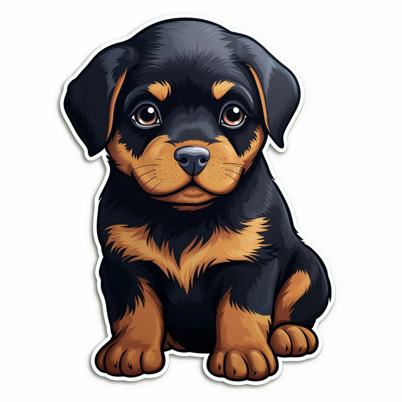 Cute Puppy Stickers, Waterproof Vinyl Decals, Pet Lover Gift, 8 Pack