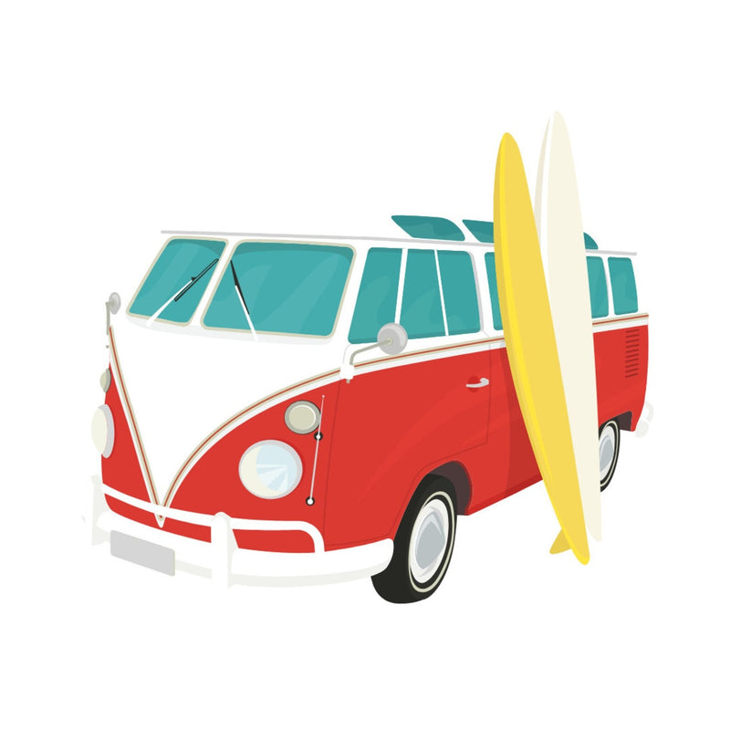 48 Tropical Surfing Stickers, Matte Finish, Waterproof