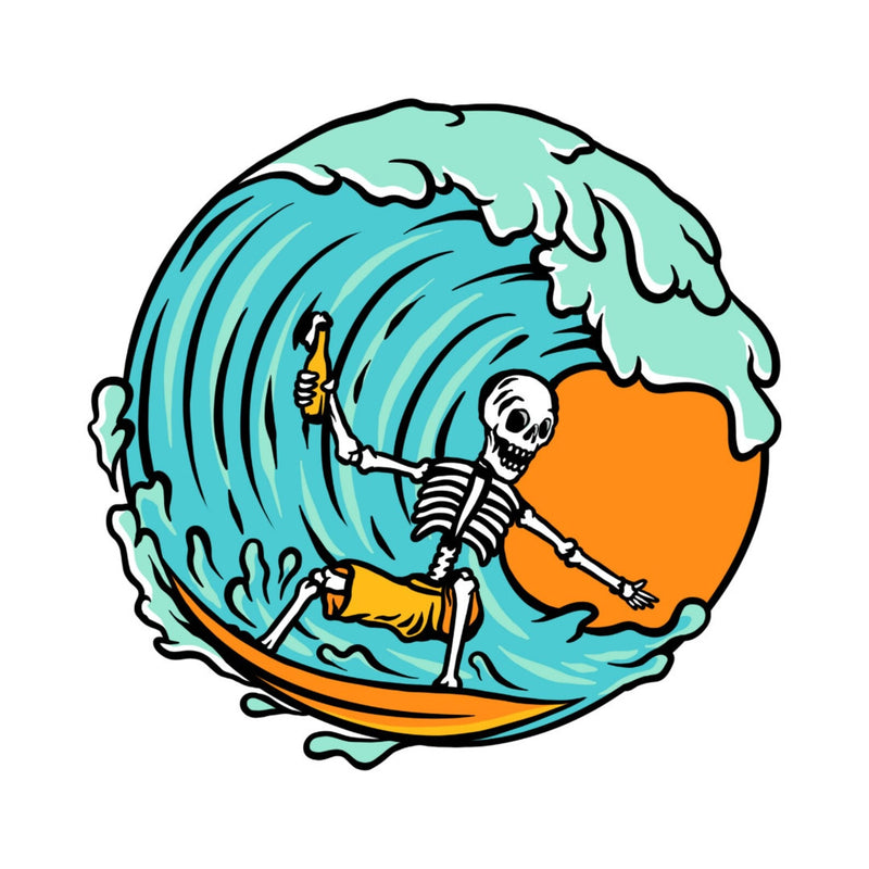 48 Tropical Surfing Stickers, Matte Finish, Waterproof