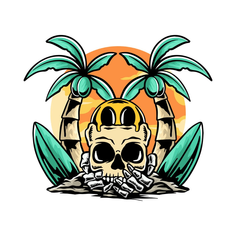 25 Pack Summer Skeleton Vinyl Stickers, Waterproof Matte Decals