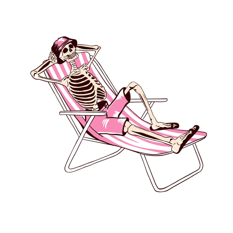 25 Pack Summer Skeleton Vinyl Stickers, Waterproof Matte Decals