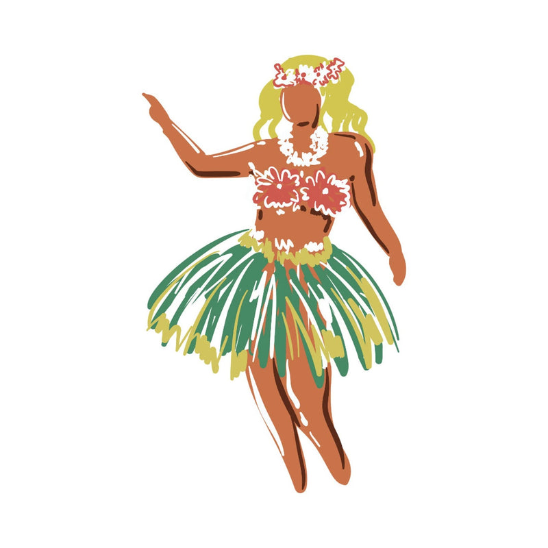 Hawaii Stickers, Tropical Island Flowers, Waterproof Matte Vinyl, 23 Pack